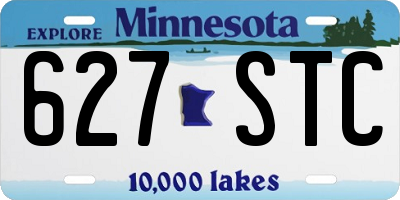 MN license plate 627STC