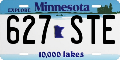 MN license plate 627STE
