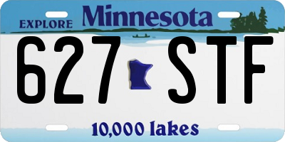 MN license plate 627STF
