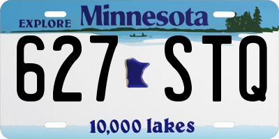 MN license plate 627STQ
