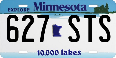MN license plate 627STS
