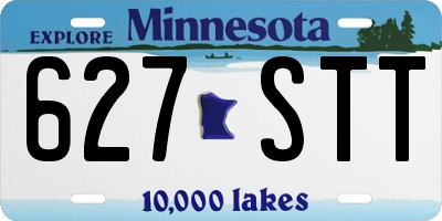 MN license plate 627STT