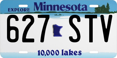 MN license plate 627STV