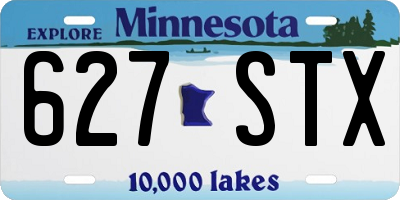 MN license plate 627STX