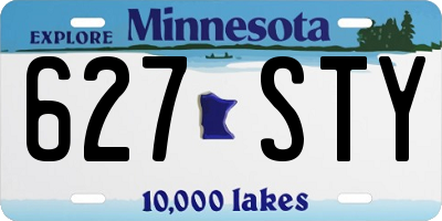 MN license plate 627STY