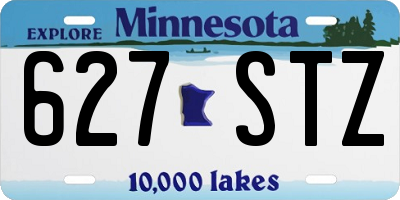 MN license plate 627STZ
