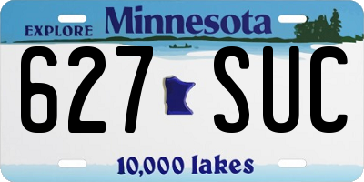 MN license plate 627SUC
