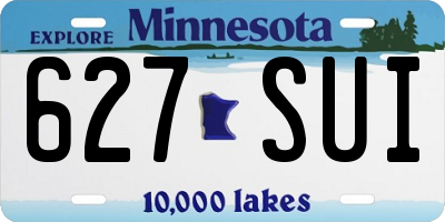 MN license plate 627SUI