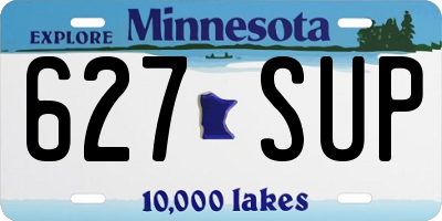 MN license plate 627SUP