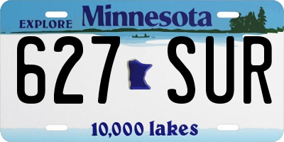 MN license plate 627SUR