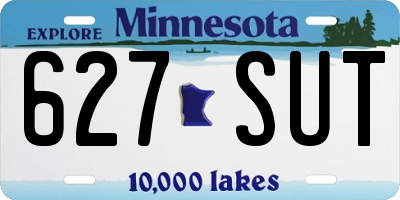 MN license plate 627SUT