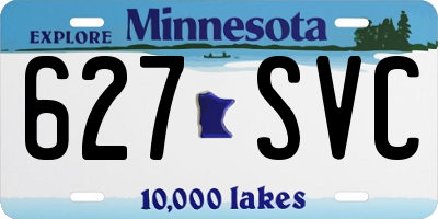 MN license plate 627SVC