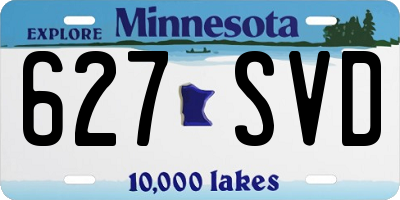 MN license plate 627SVD