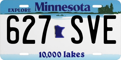MN license plate 627SVE