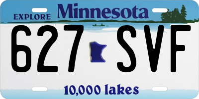 MN license plate 627SVF