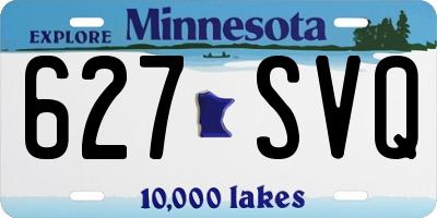 MN license plate 627SVQ