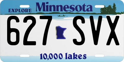 MN license plate 627SVX