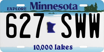 MN license plate 627SWW