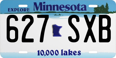 MN license plate 627SXB