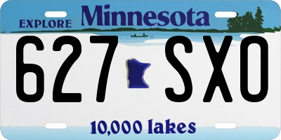 MN license plate 627SXO