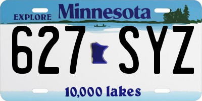 MN license plate 627SYZ