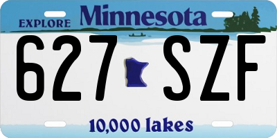 MN license plate 627SZF