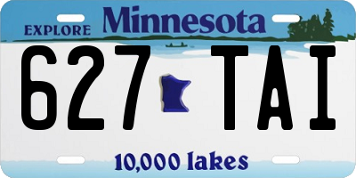 MN license plate 627TAI