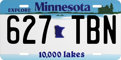 MN license plate 627TBN