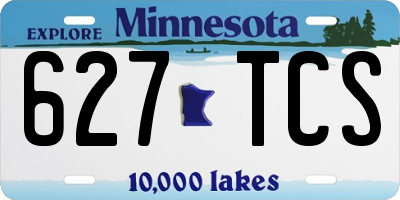 MN license plate 627TCS