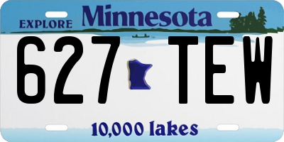 MN license plate 627TEW