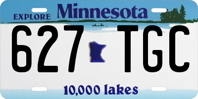 MN license plate 627TGC