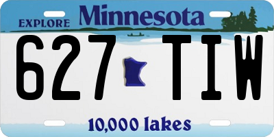 MN license plate 627TIW