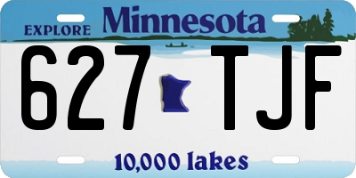 MN license plate 627TJF