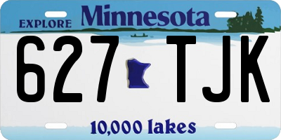 MN license plate 627TJK