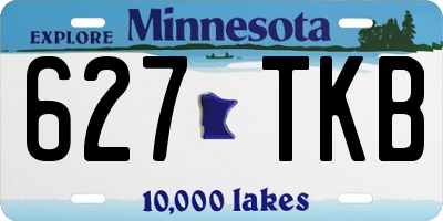 MN license plate 627TKB