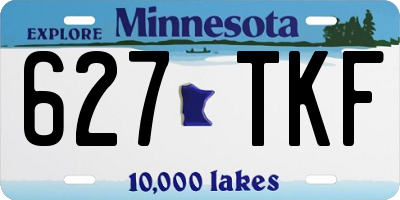 MN license plate 627TKF