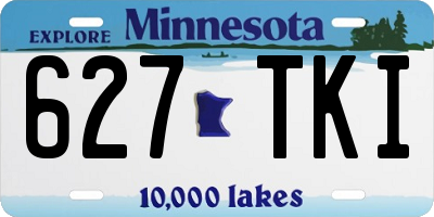 MN license plate 627TKI