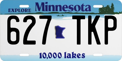 MN license plate 627TKP
