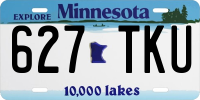 MN license plate 627TKU