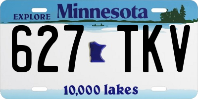 MN license plate 627TKV