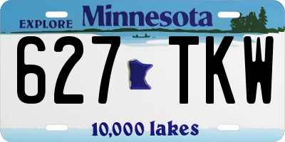 MN license plate 627TKW
