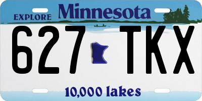 MN license plate 627TKX