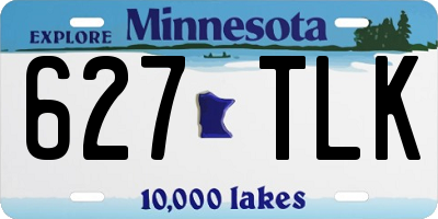 MN license plate 627TLK