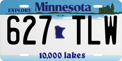 MN license plate 627TLW