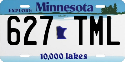 MN license plate 627TML