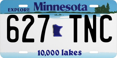 MN license plate 627TNC