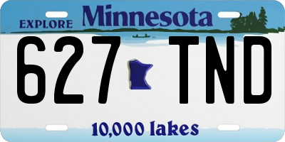 MN license plate 627TND