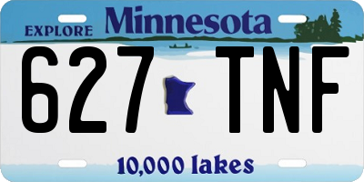 MN license plate 627TNF