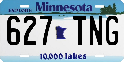 MN license plate 627TNG