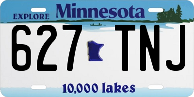 MN license plate 627TNJ